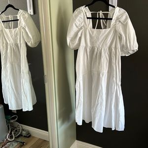 Know One Cares, white puff sleeve dress, Nordstrom, Medium